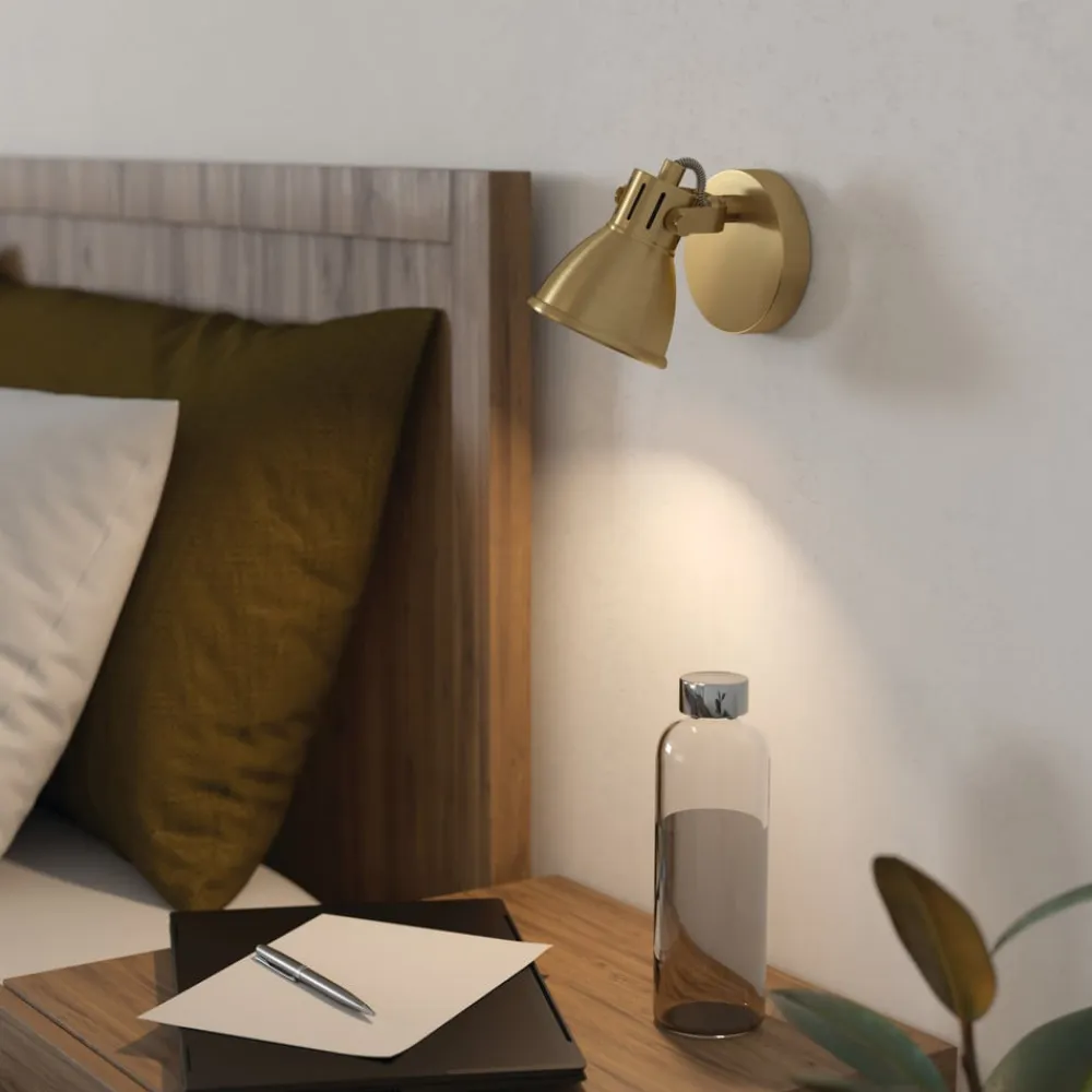 EGLO Seras vægspot, børstet messing-guld, 1-lys