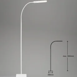 Briloner Servo LED-gulvlampe, kan dæmpes, CCT, hvid