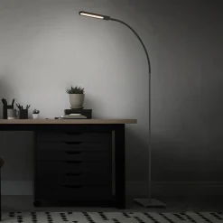 Briloner Servo LED-gulvlampe, kan dæmpes, CCT, sort