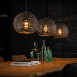 Setengah hængelampe, 3 lyskilder, runde skærme^Zijlstra New