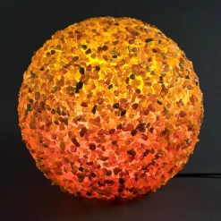 Sfærisk ravfarvet LED-bordlampe^Wagner Life Outlet