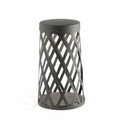 FARO BARCELONA Sokkellamper>Shadow LED-sokkellampe, mørkegrå, aluminium, højde 45 cm