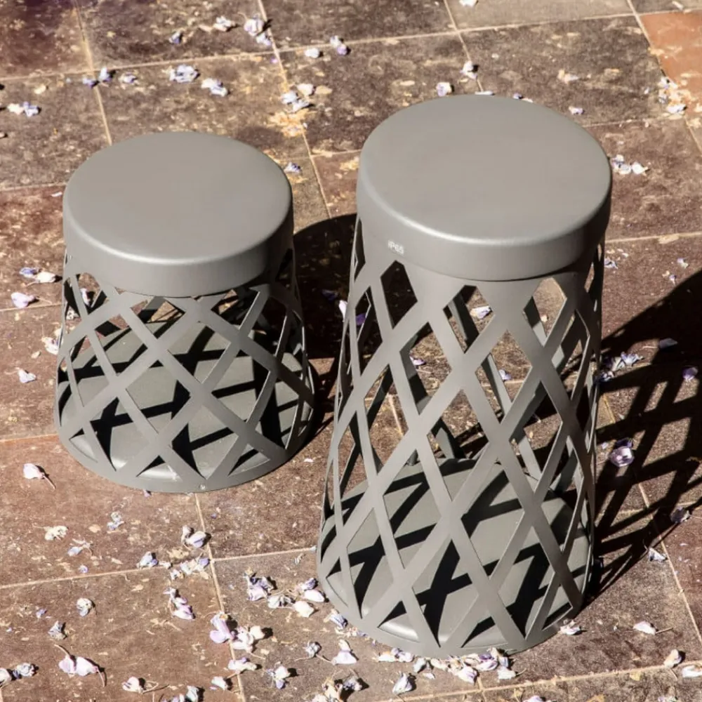 FARO BARCELONA Sokkellamper>Shadow LED-sokkellampe, mørkegrå, aluminium, højde 45 cm