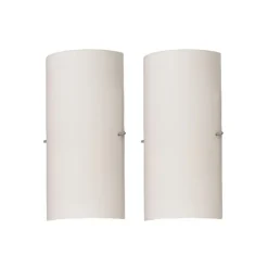 Lucande Væglamper|Væglamper>Sidra halvcirkelformet væglampe i glas, sæt med 2 stk