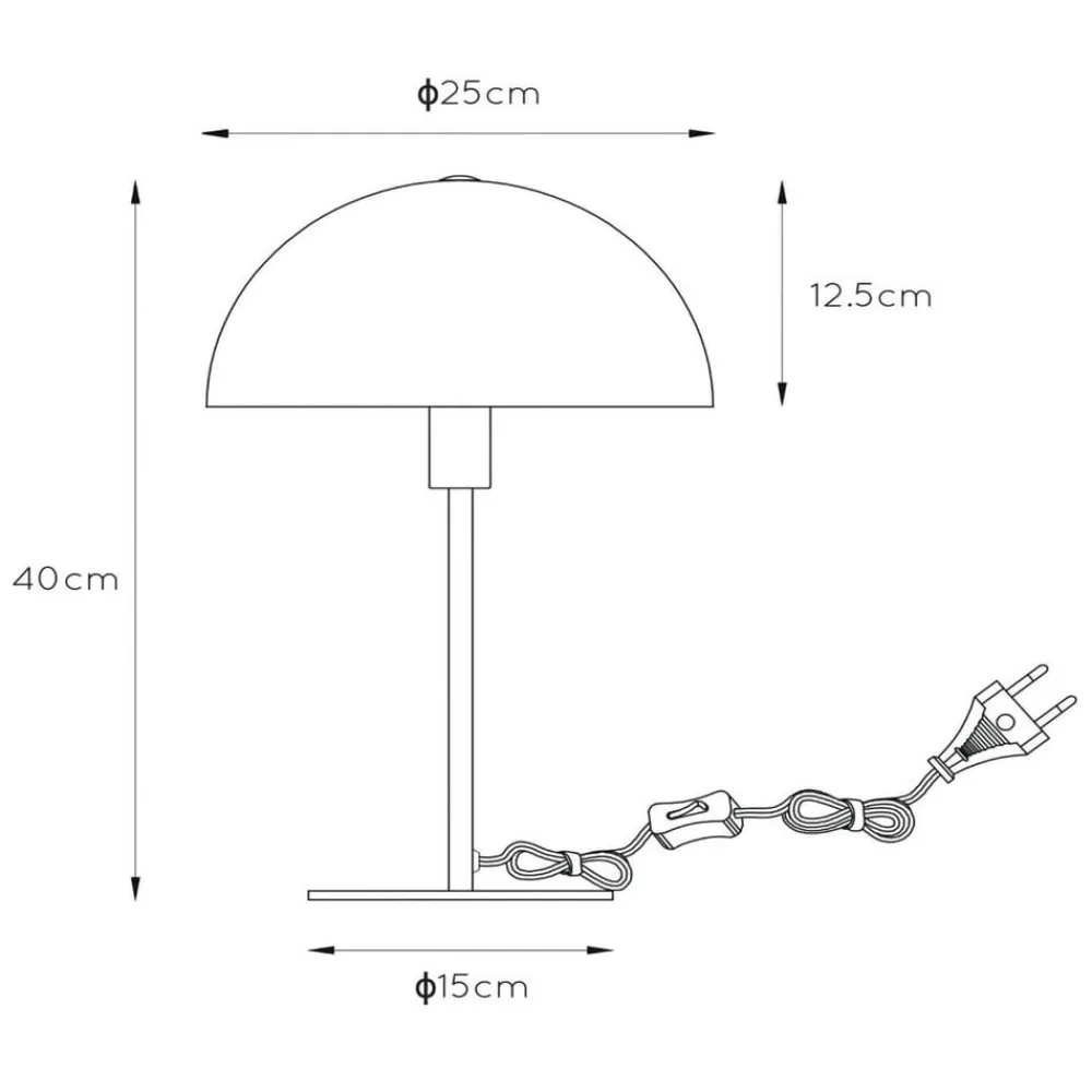 Lucide Bordlamper>Siemon bordlampe i stål, Ø 25 cm, grøn