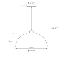 Siemon hængelampe af stål, Ø 40 cm, grøn^Lucide Online