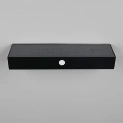 Reality Leuchten Silves solcellelampe til vægmontering, sort, sensor, IP44