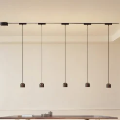 Skinne system 48V Lumaro, pendel, cylinder, 5 lyskilder, sort^Lindby Sale