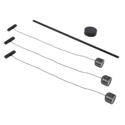 Lindby Skinne system 48V Lumaro, pendel, cylinder, 3 lyskilder, sort