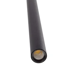 Lindby Skinnesystem 48V Lumaro, pendel, 5 lyskilder, sort, dæmpbar