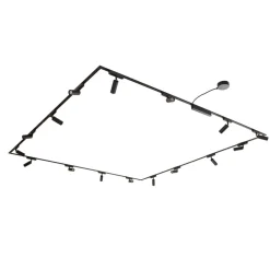 Skinnesystem 48V Lumaro spots 16-flg. sort Ø4cm dæmpbar^Lindby Best