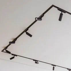 Skinnesystem 48V Lumaro spots 16-flg. sort Ø4cm dæmpbar^Lindby Best