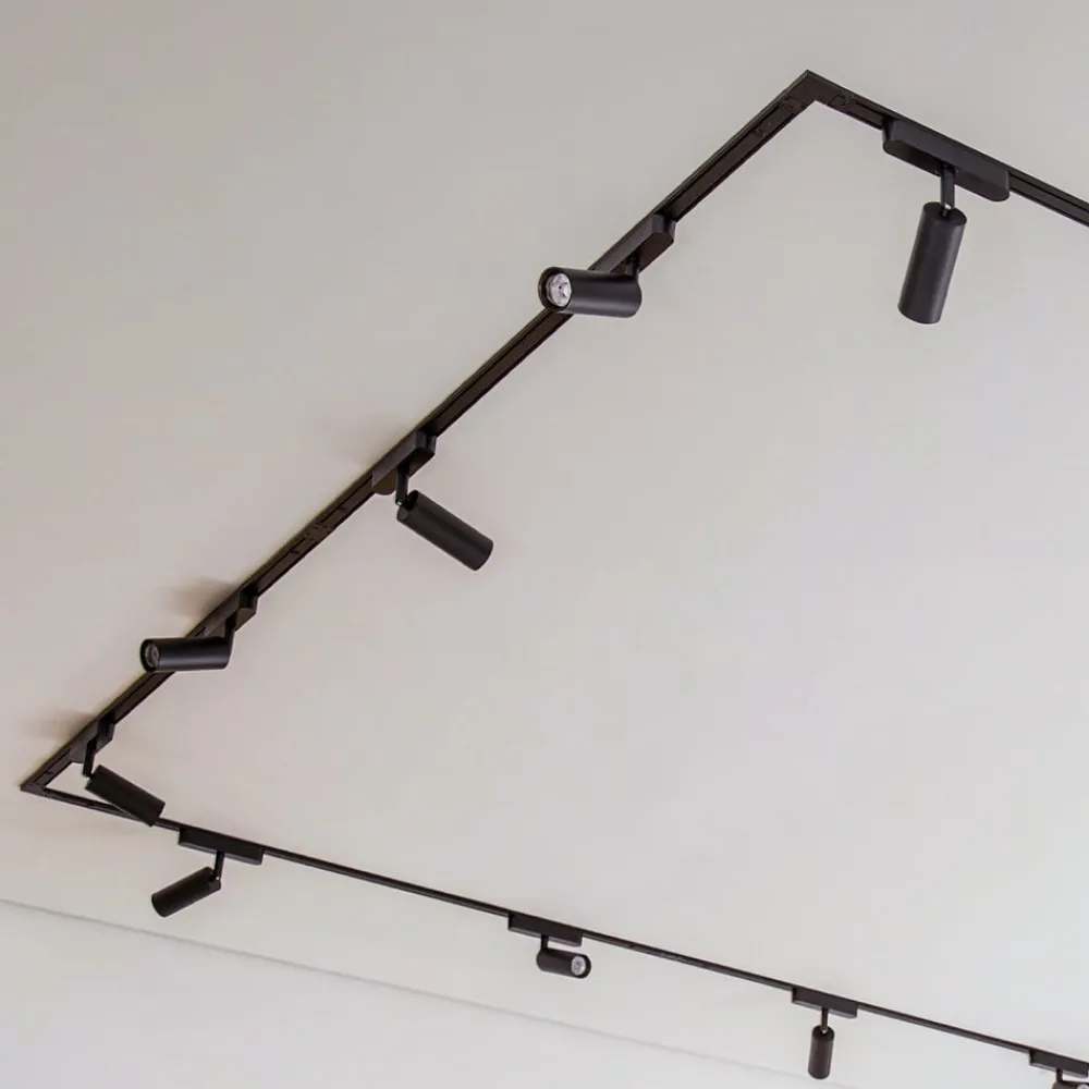 Skinnesystem 48V Lumaro spots 16-flg. sort Ø4cm dæmpbar^Lindby Best