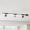 Skinnesystem 48V Lumaro, spots, 3 lyskilder, sort, Ø 7,3 cm^Lindby Sale