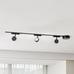Skinnesystem 48V Lumaro, spots, 3 lyskilder, sort, Ø 7,3 cm^Lindby Sale