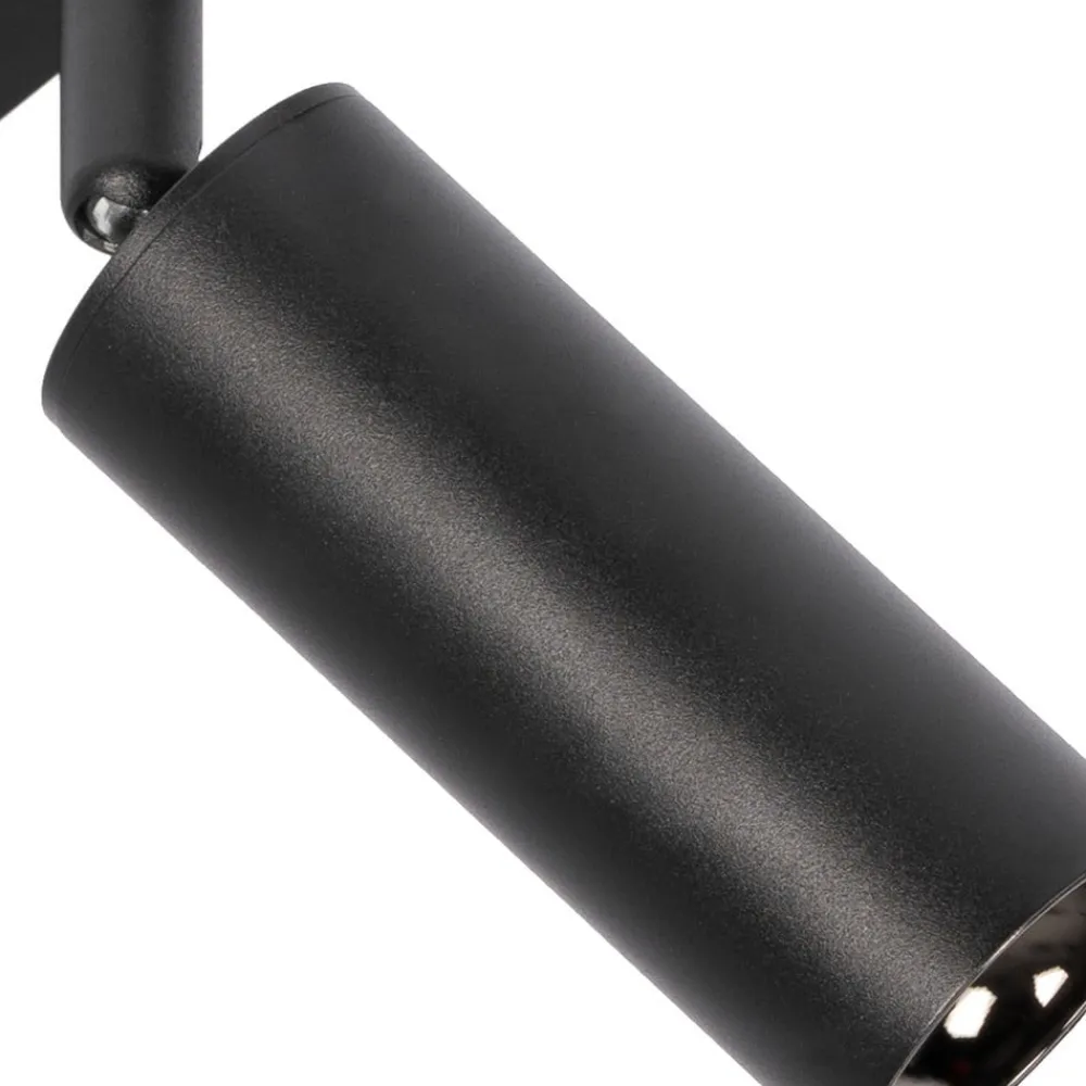 Lindby Arbejdsrum/Kontor|Skinnesystem>Skinnesystem 48V Lumaro, spots, 10 lyskilder, sort, Ø 4 cm