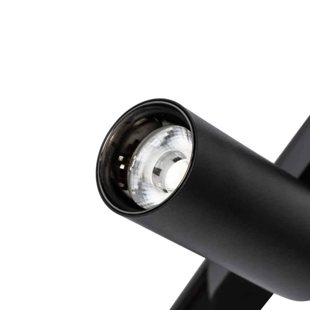 Lindby Arbejdsrum/Kontor|Skinnesystem>Skinnesystem 48V Lumaro, spots, 10 lyskilder, sort, Ø 4 cm