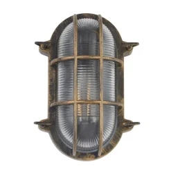 Searchlight Skotlampe Porto oval, sort-guld