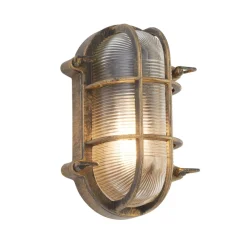 Searchlight Skotlampe Porto oval, sort-guld