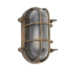 Searchlight Skotlampe Porto oval, sort-guld