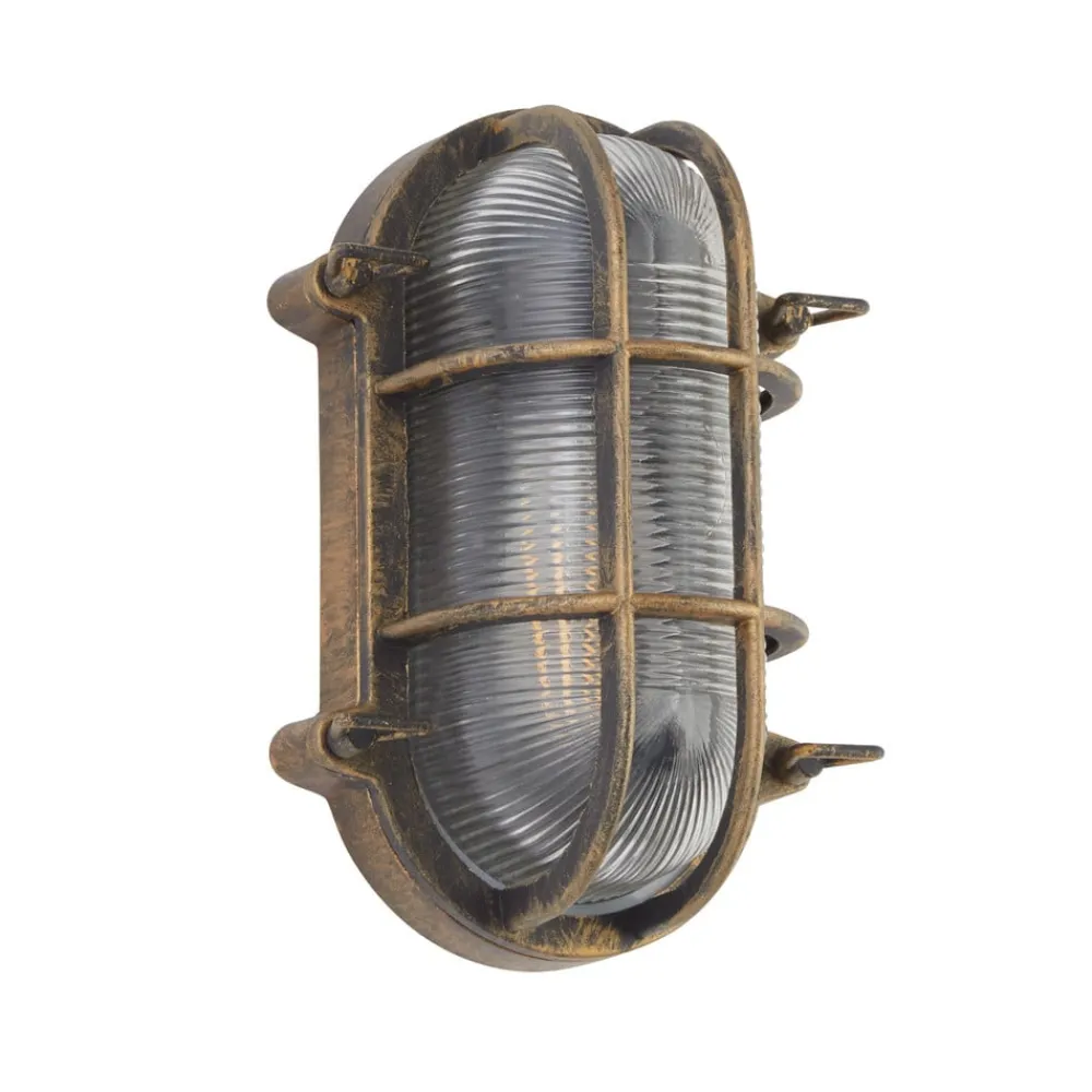 Searchlight Skotlampe Porto oval, sort-guld