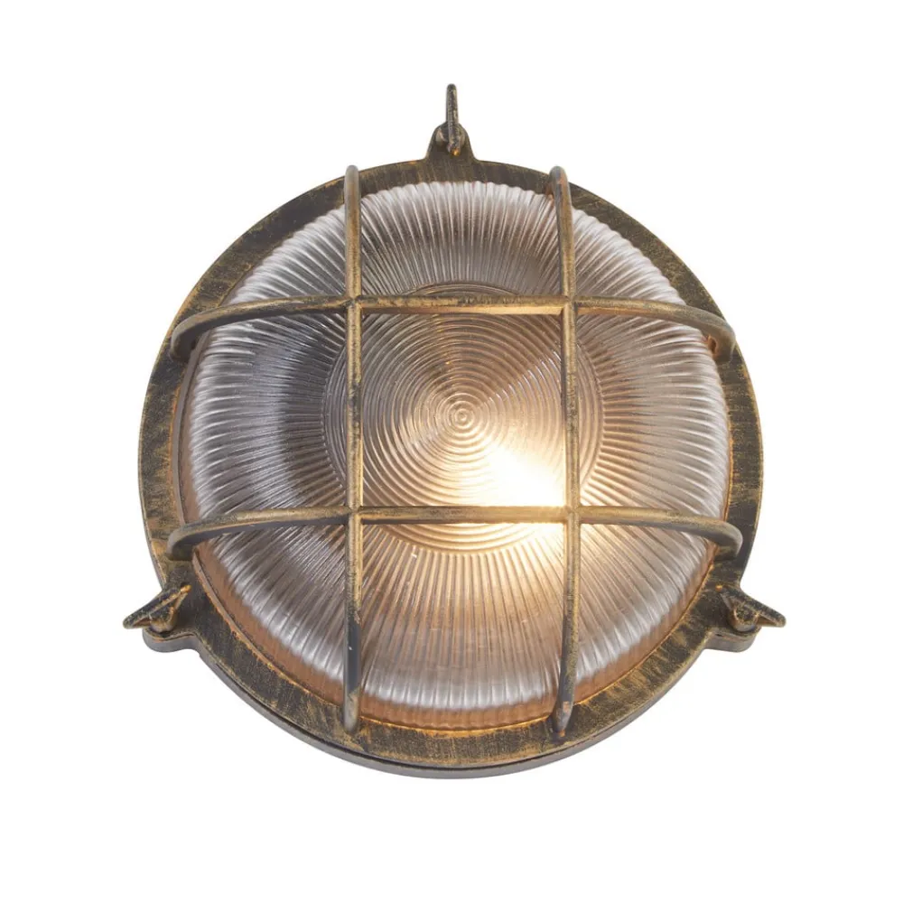 Skotlampe Porto rund, sort-guld^Searchlight