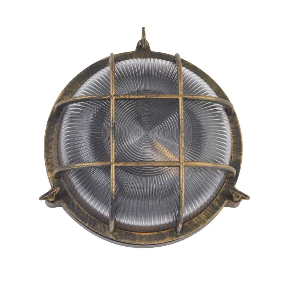 Skotlampe Porto rund, sort-guld^Searchlight