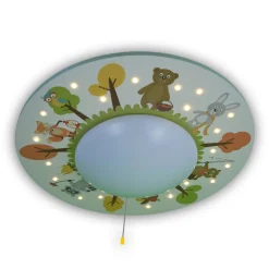 Børn Niermann Standby Skovens Sjove Dyr loftlampe, 1 lyskilde, 20 LED’er