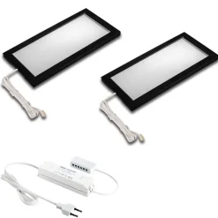 Hera Underskabsbelysning>Sky LED-underskabslampe 2 stk. 3.000 K sort