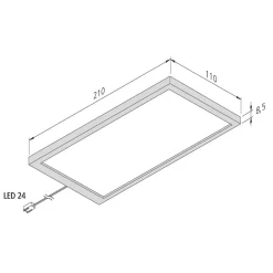 Sky LED-underskabslampe, sort, 3.000 K^Hera Discount