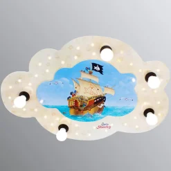 Børn Elobra Skyformet Capt'n Sharky loftlampe med LED’er