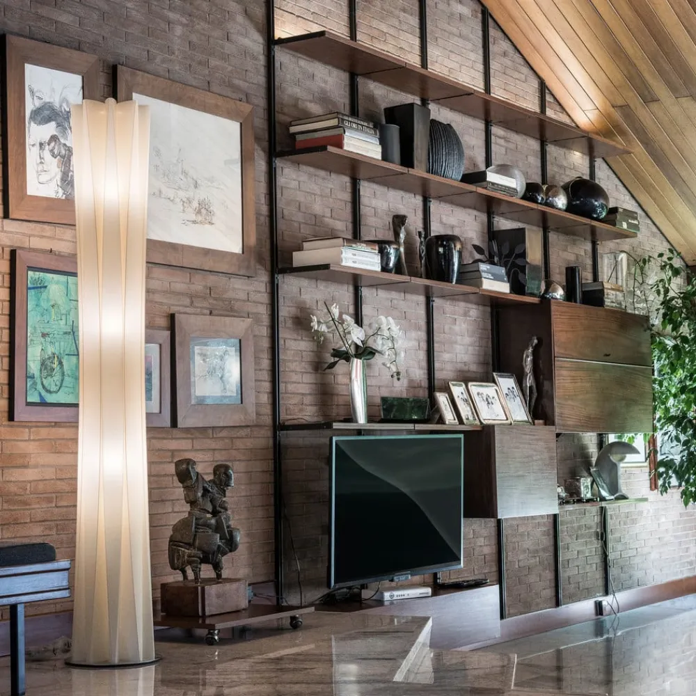 Slamp Gulvlamper|Gulvlamper>Bach gulvlampe, højde 184 cm, guld