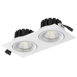 The Light Group Nedgravet Udebelysning|Udendørs Spot>SLC DL04 Square X2 LED-lampe 2700 K hvid