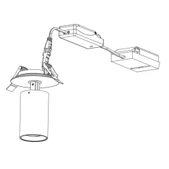 SLC LED-indbygningsspot Art, 1 lyskilde, sort, 2.700 K, aluminium^The Light Group Sale