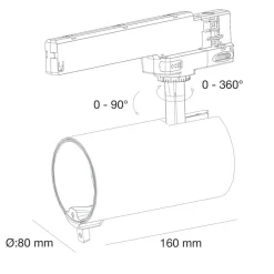 SLC LED-spot Meta Pro AI dobbelt sensor, hvid, 3-fase skinne^The Light Group Sale