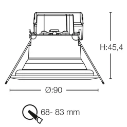 The Light Group SLC One 360° SunLike LED indbygningslampe hvid 927