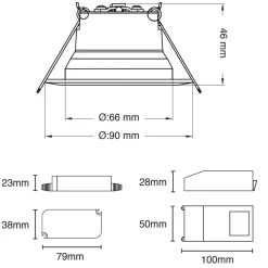 SLC One 360° SunLike LED indbygningslampe sort 930^The Light Group Outlet