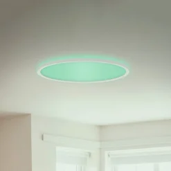 Slim LED-panel rundt RGBW effekt Ø42cm hvidt^Briloner Online