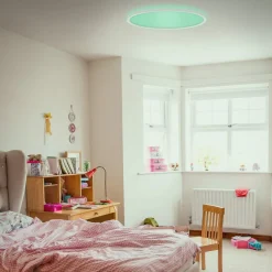 Slim LED-panel rundt RGBW effekt Ø42cm hvidt^Briloner Online