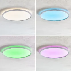 Slim LED-panel rundt RGBW effekt Ø42cm hvidt^Briloner Online