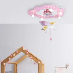 Slot loftlampe til børneværelset med enhjørning^Elobra Hot