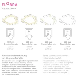 Slot loftlampe til børneværelset med enhjørning^Elobra Hot