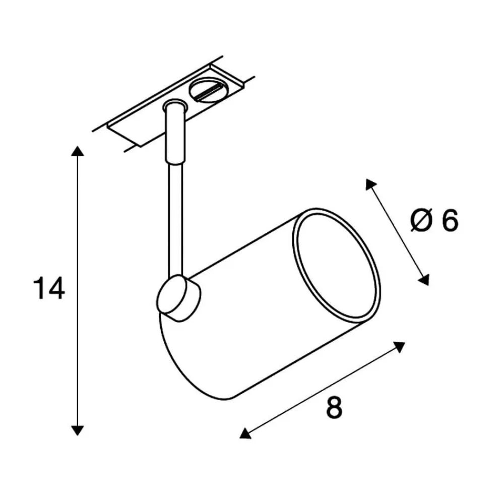 BIMA 1 spotlight til højspændingsskinne, sort^SLV Hot