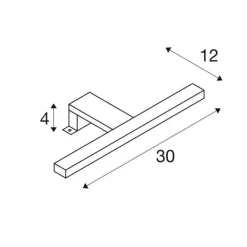 Dorisa LED-klemme væglampe bredde 30 cm krom^SLV Online