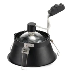 SLV Indbygningsspots>Horn-T indbygningsarmatur, sort, blændingsreduceret