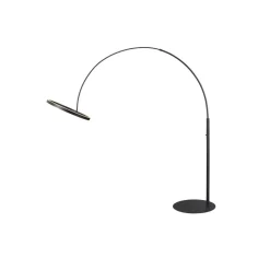 LED-gulvlampe One Bow FL, sort, stål, højde 232 cm^SLV Outlet