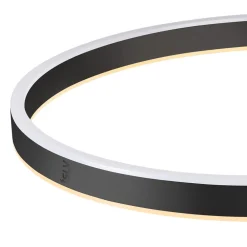 LED-gulvlampe One Bow FL, sort, stål, højde 232 cm^SLV Outlet