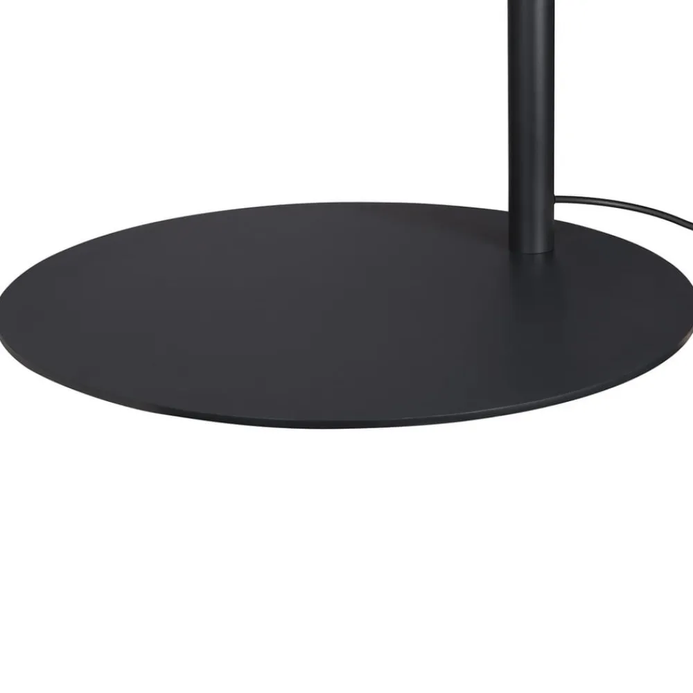 SLV LED-gulvlampe One Bow FL, sort/messingfarvet, stål