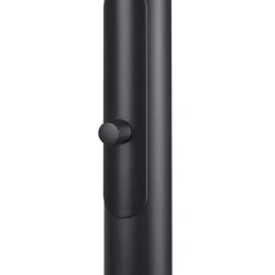 SLV LED-gulvlampe One Bow FL, sort/messingfarvet, stål