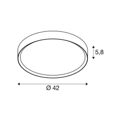 LED-loftlampe Decona, Ø 42 cm, hvid/guldfarvet, metal^SLV Outlet